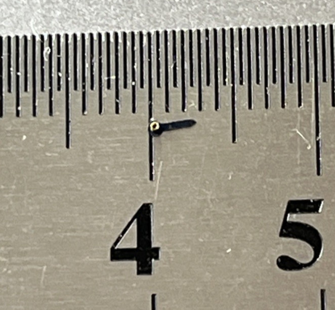 One (1) Watch Sub Dial Hand Blue Total Length approx. 3 mm