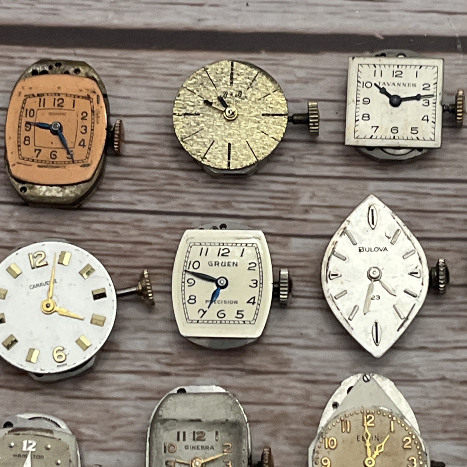 28x Lot Vintage Mechanical Watch Movements Watchmaker Bulova Elgin Gruen Benrus