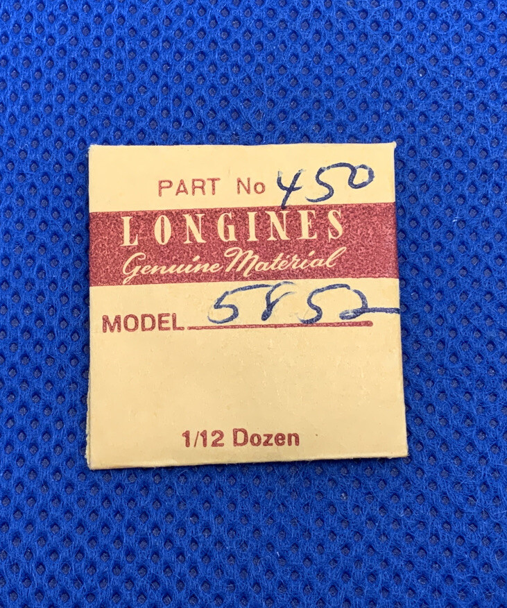 Longines 5852 Part #450 Setting Wheel. Sealed. New Old Stock. 45-05 L