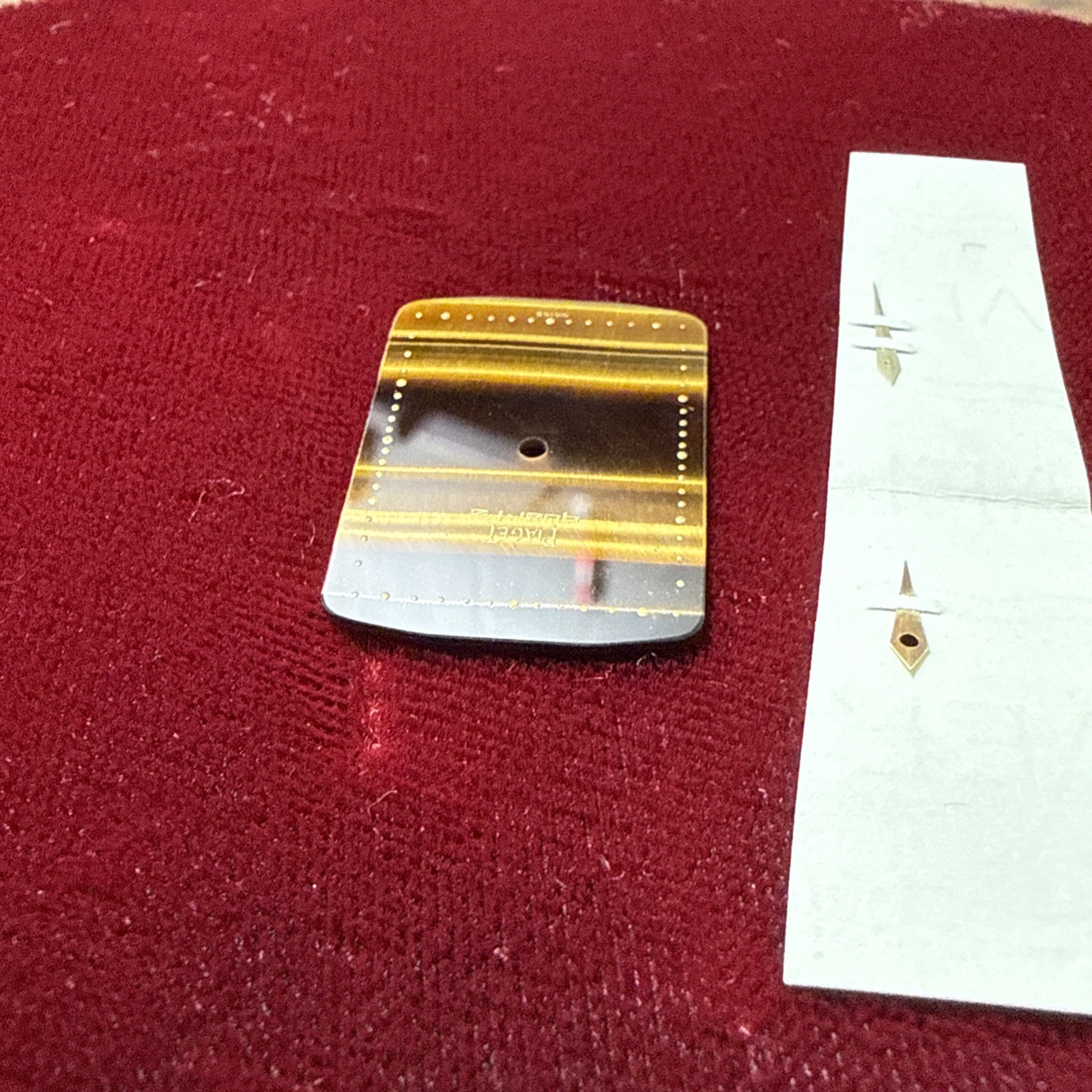Piaget Quartz Tiger’s Eye Rectangle Stone Dial 18.6mm x 25.7mm w/ Watch Hands