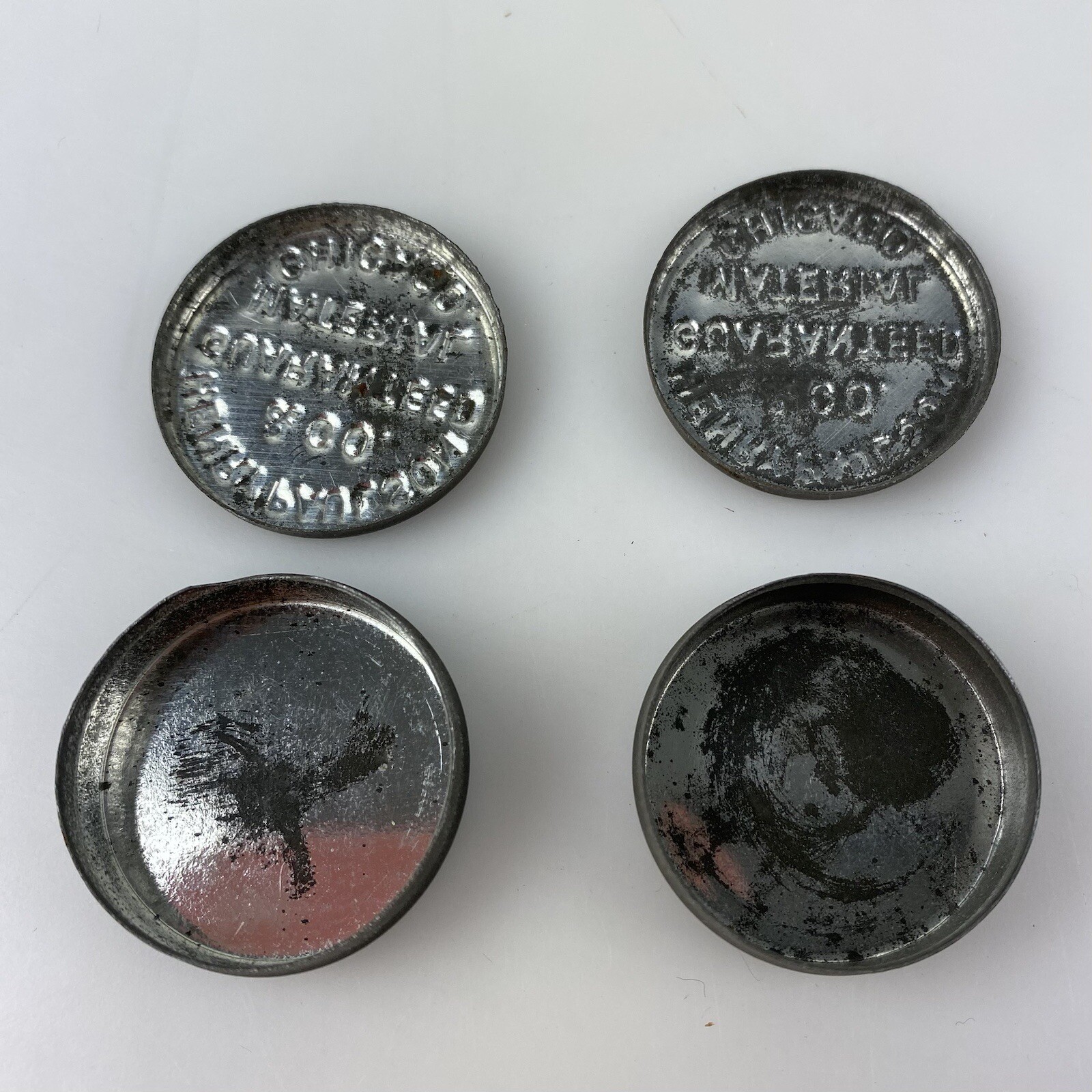 LOT 2 HENRY PAULSON WATCH TINS Chicago Illinois IL Guaranteed Material Vintage