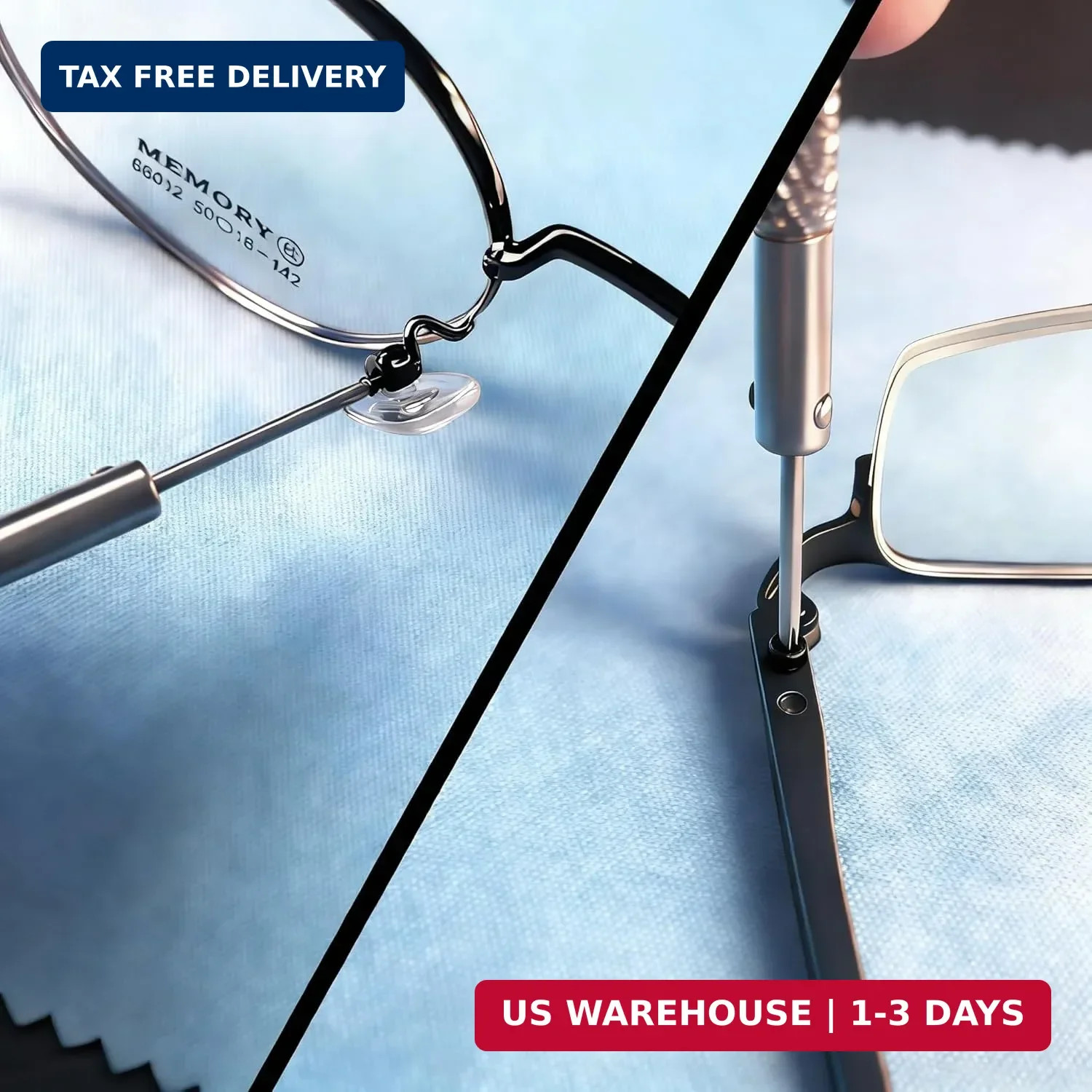 Black Eyeglass Repair Kit with 18 Sizes Black-Coated Screws, 1.4mm Precision Scr