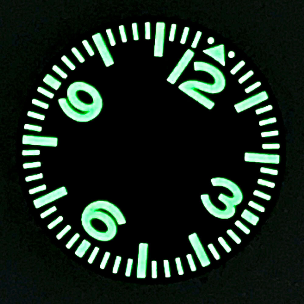 29mm Watch Dial White Marks Green Luminous Fit NH35 NH36 Miyota82 Series DG2813