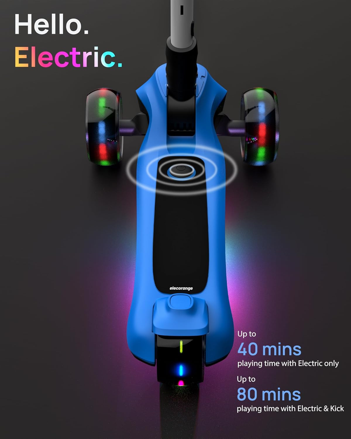 T200/T500 Balance Electric Scooter for Kids Age 4-9, 2 Types Front Wheels, Elect