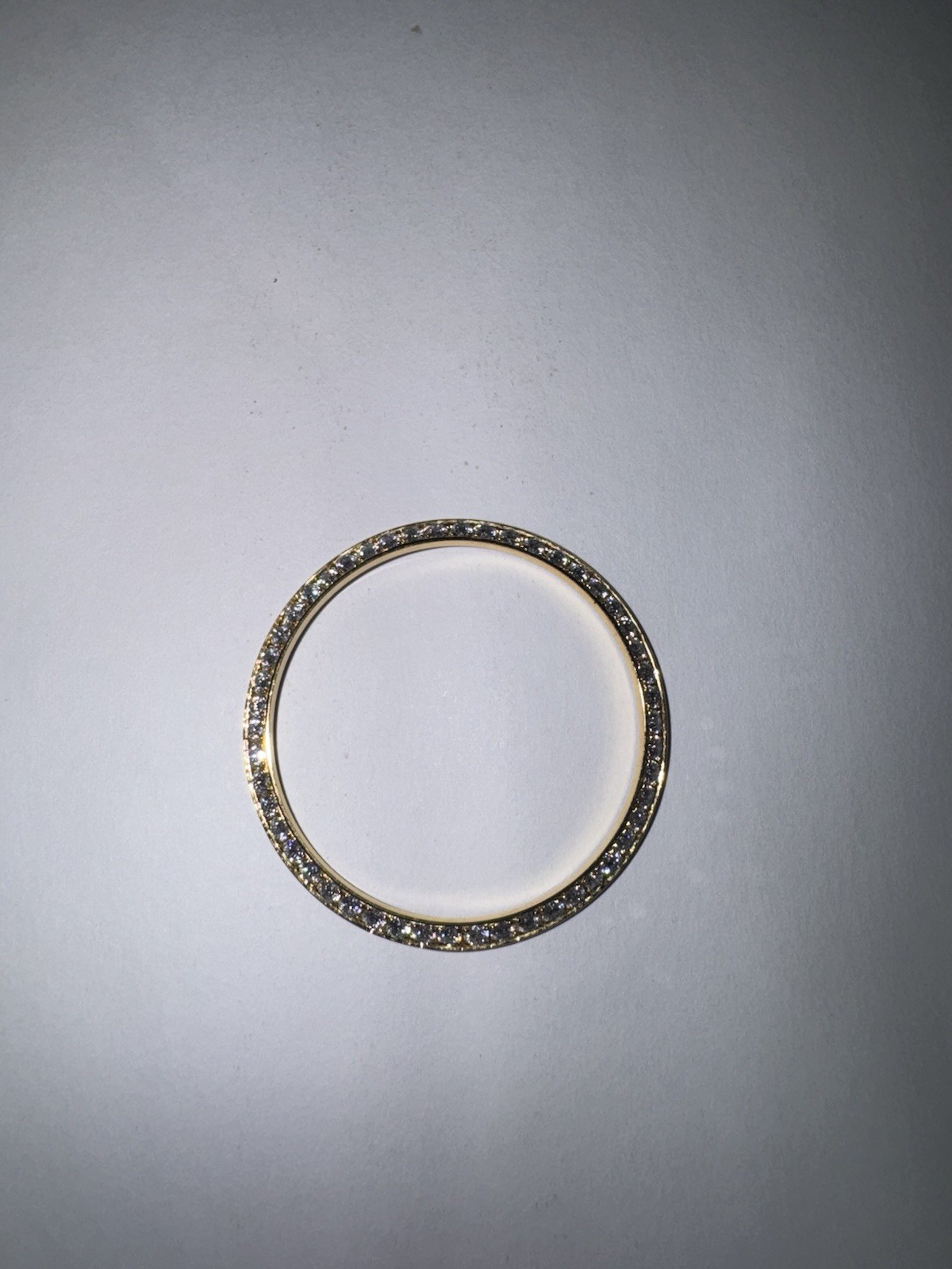 36mm Gold Tone Moissanite Bezel For Rolex Datejust 1601 16014 16200 16234