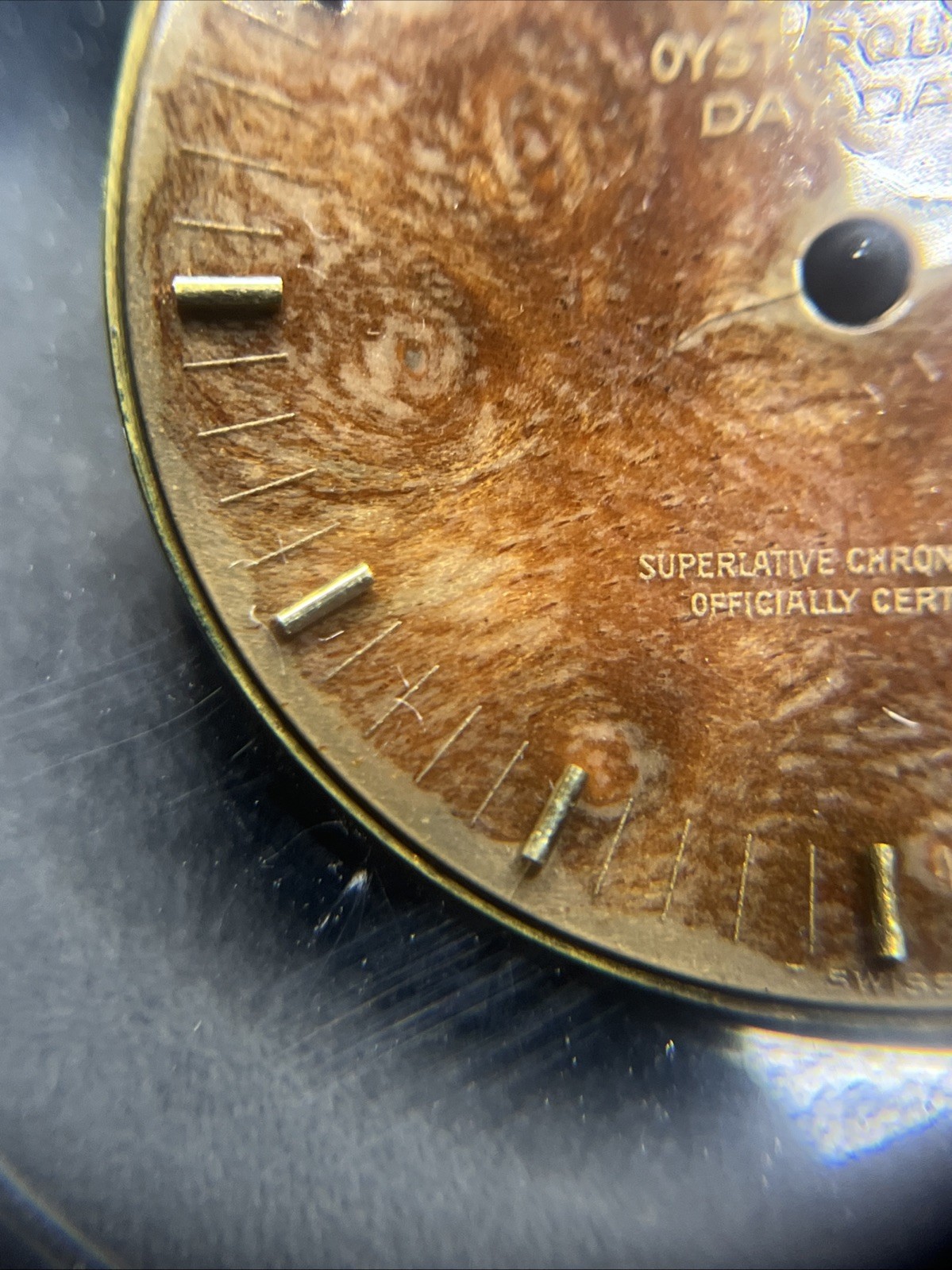 Genuine Rolex Oysterquartz Day Date 19018 Wood Dial