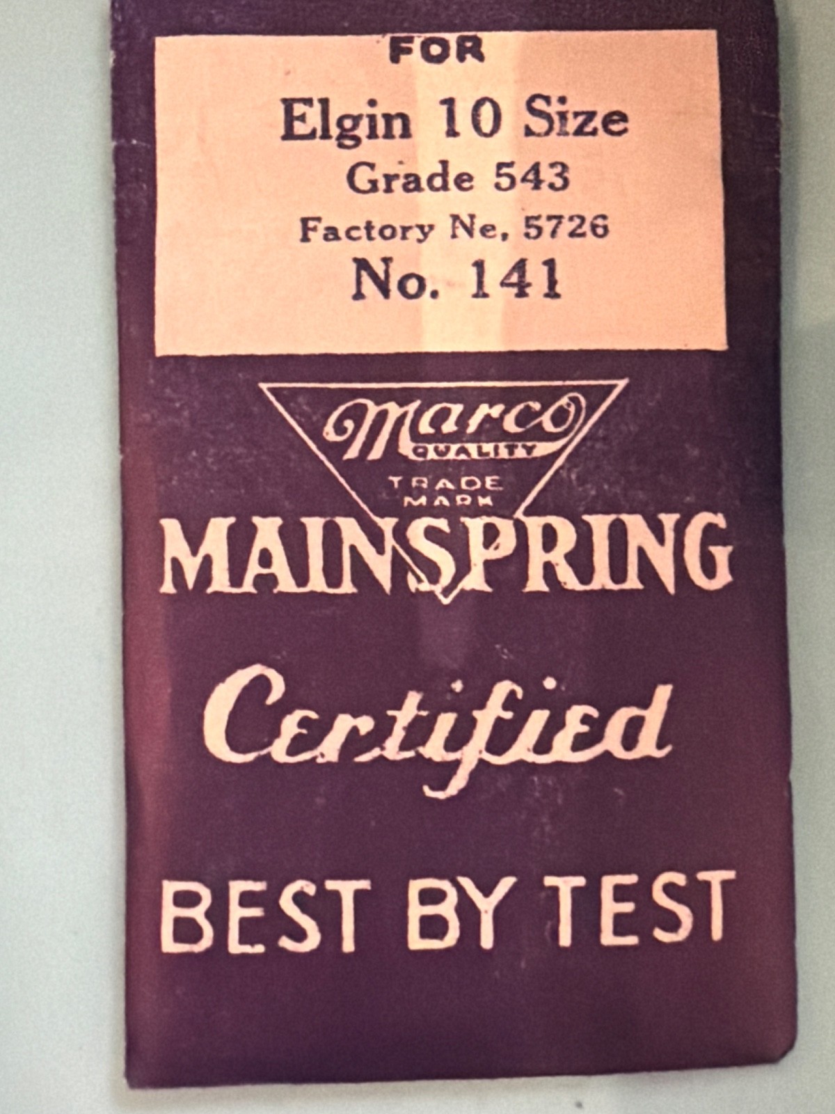 Elgin Mainspring- NOS – Various Calibers