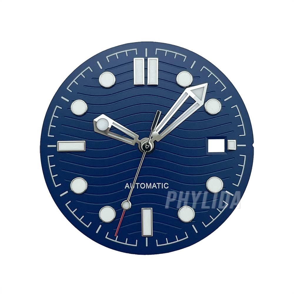 Blue 31mm Watch Dial with Hands for MIYOTA 8215 & Mingzhu DG2813 Movement