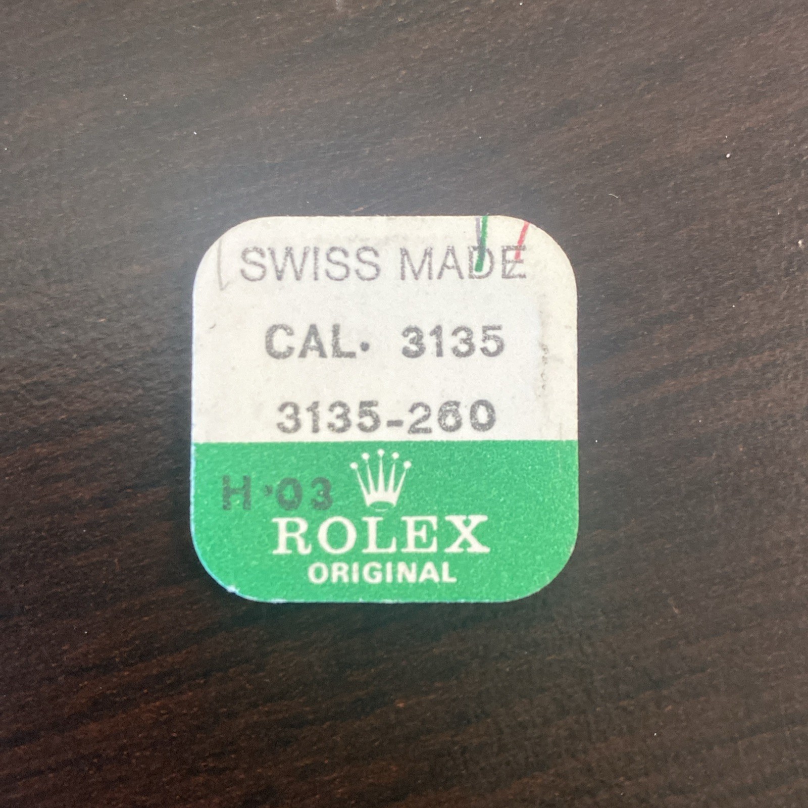 Rolex 3135 260 Minute Wheel. Factory Sealed. Genuine New Old Stock