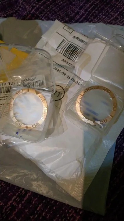 Curved Metal Bezel Insert Ring Watch Case Repair 38mmx30.6mm For SKX007 SKX009