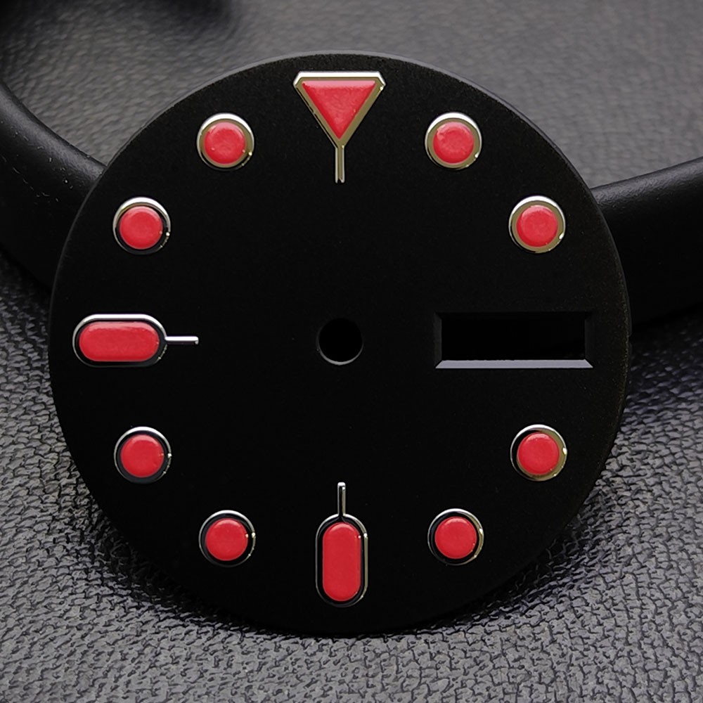NH36 Dial 28.5mm Orange Black Green Luminous Fits NH36 Movement Watch Parts