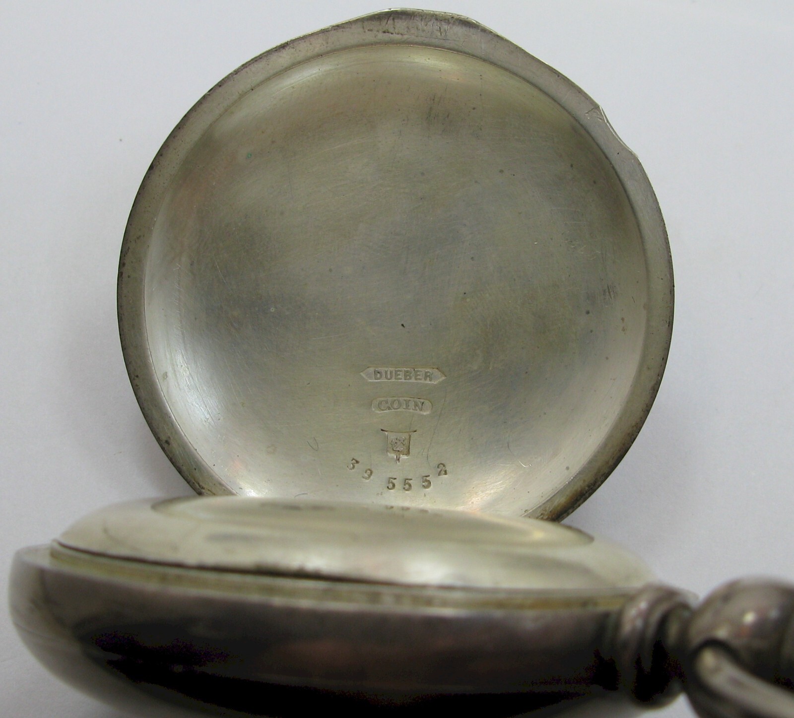 Waltham Dueber Coin silver hunting Pocket Watch 18s 1893 15j. Bartlet #1,639,631