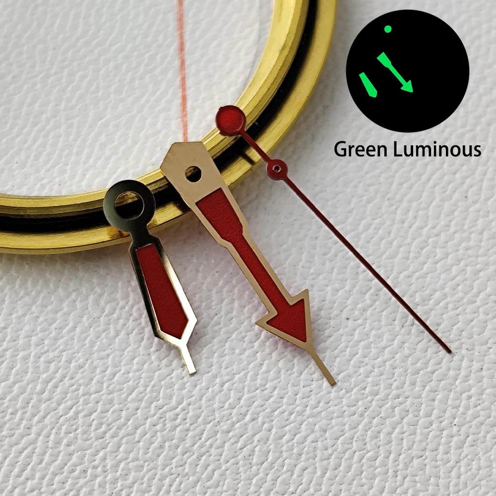 Watch Hands Set Green Luminous Pointers Replacement Needles For NH35/36 /38 NH70