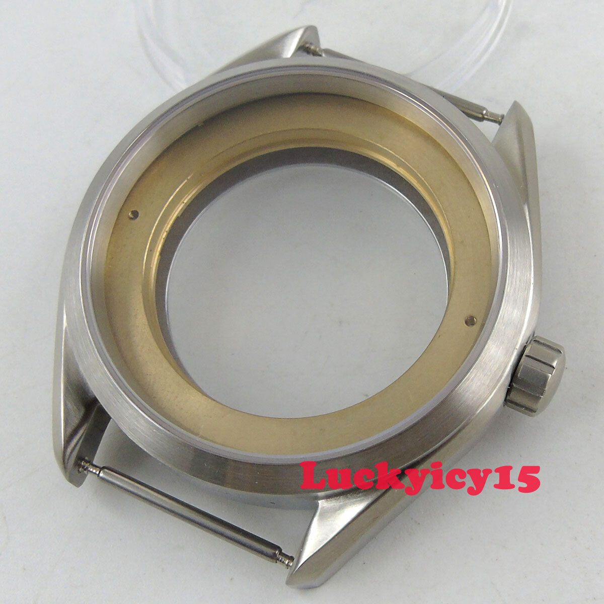 Brushed 41mm sapphire glass Stainless steel watch case fit ETA 2836 movement