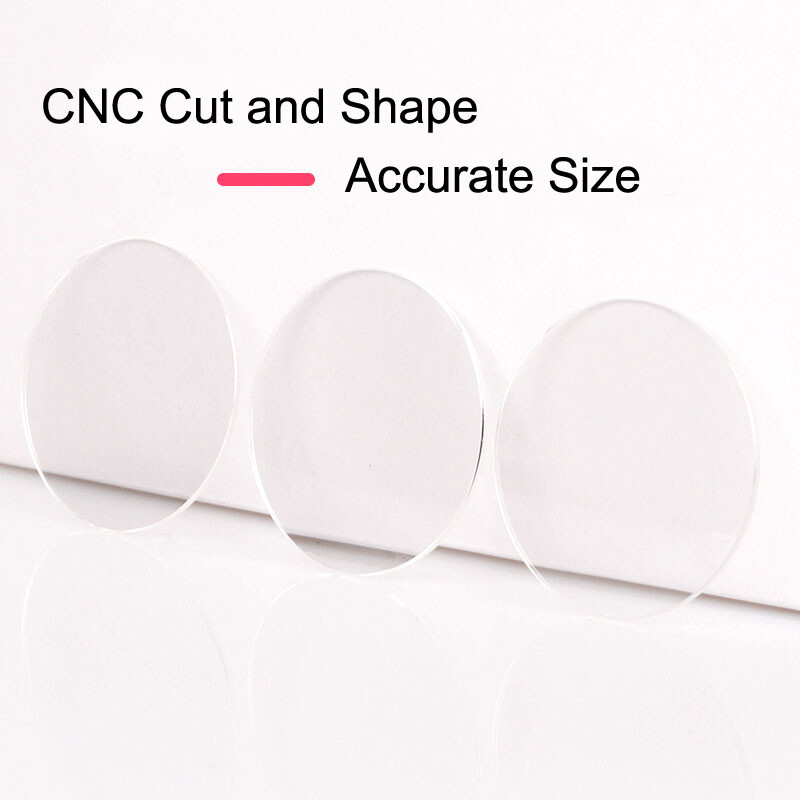 2Pcs 3.0mm Flat Round Watch Crystal Glass 25mm-40mm Replacement Lens Repair Tool