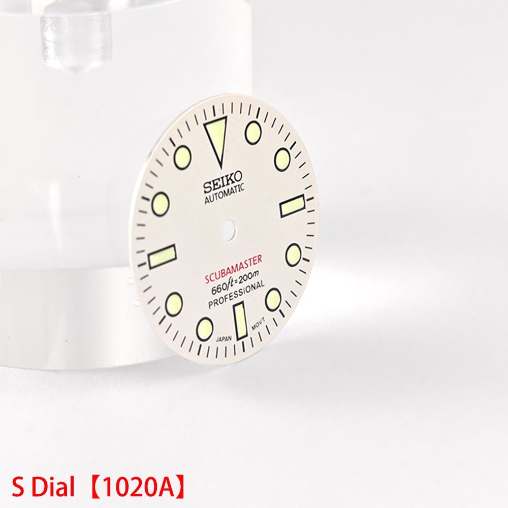 For Seiko 28.5mm Watch Dial Green Luminous Fit NH35 NH36 Movement AUTOMATIC