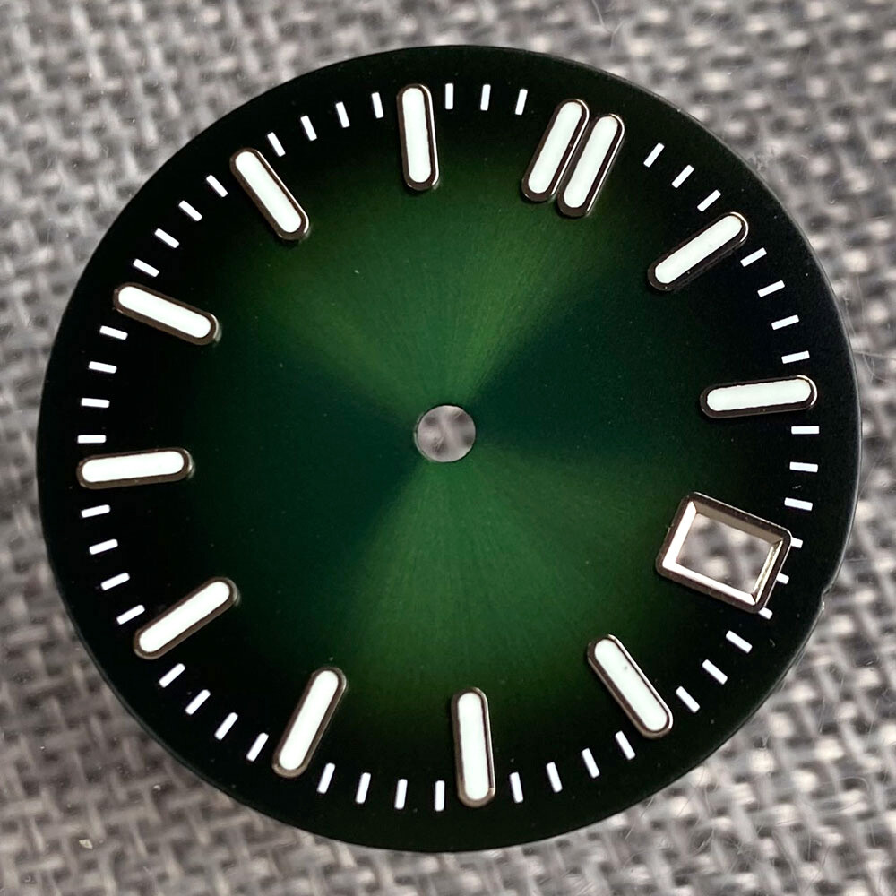 MOD 29mm Sunburst Watch Dial Hand Blue Green Silver for NH35 NH36 Watch Part