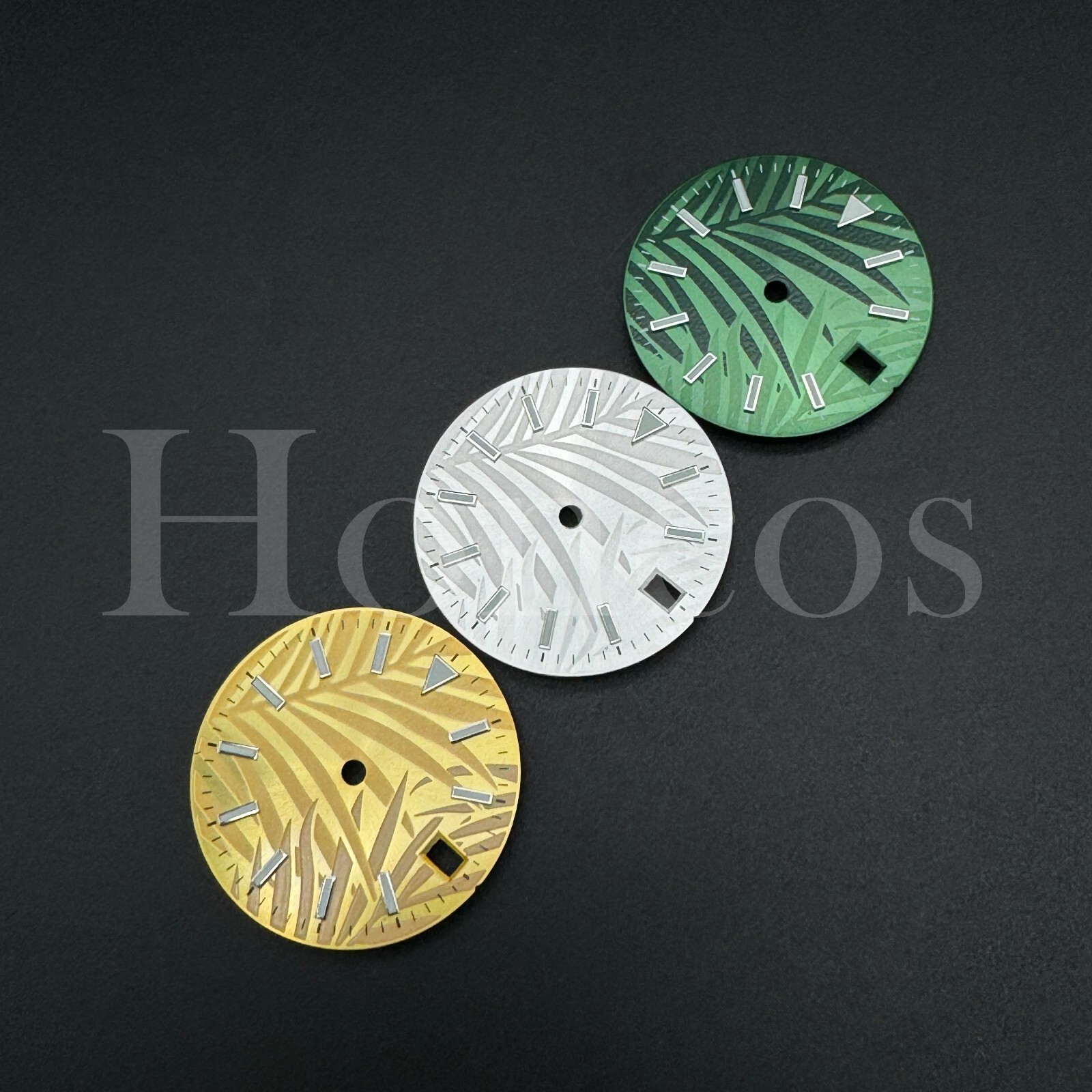 28.50 MM Explorer Palm Leaves Dial Fits for Japan NH35/36/4R/7S Auto Movement