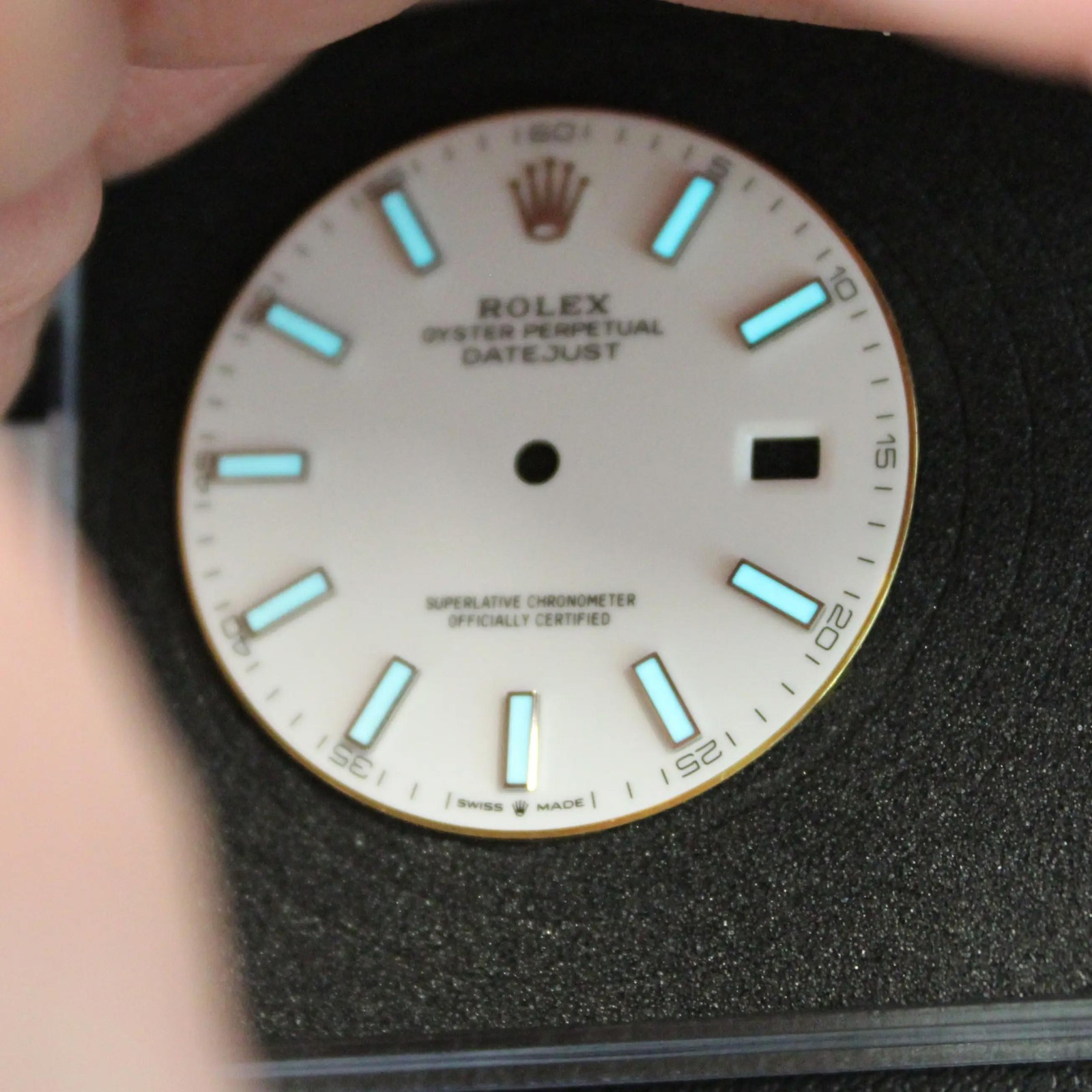 Rolex Datejust Stick Markers White Watch Dial 126334 126300