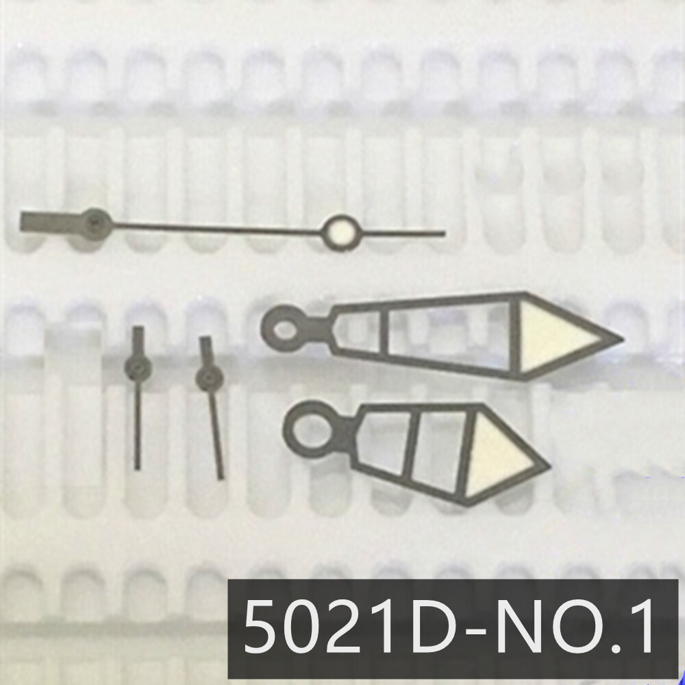Polished Black Luminous Watch Hands for Ronda 5021.D Quartz Watch Movement NO.1
