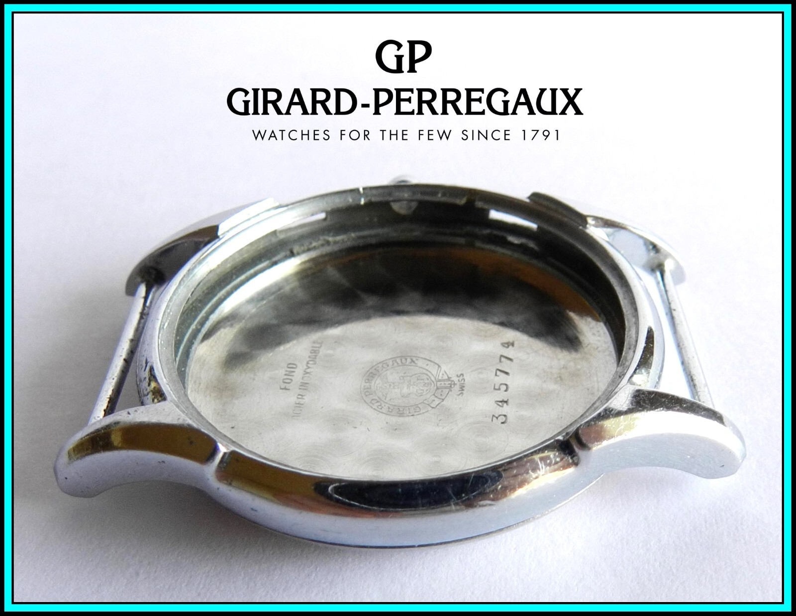 GIRARD PERREGAUX Vintage Chronograph Watch Case 1940’s for Aero Compax 22421