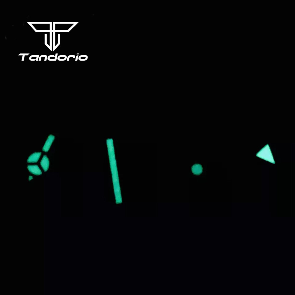 Tandorio Mercedes Benz Green Luminous Watch Hands set fit NH34A GMT Watch Parts