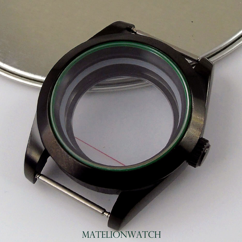 36mm/39mm Black Sapphire Watch Case Fit NH35 Miyota8215 DG2813 ETA2824 PT5000