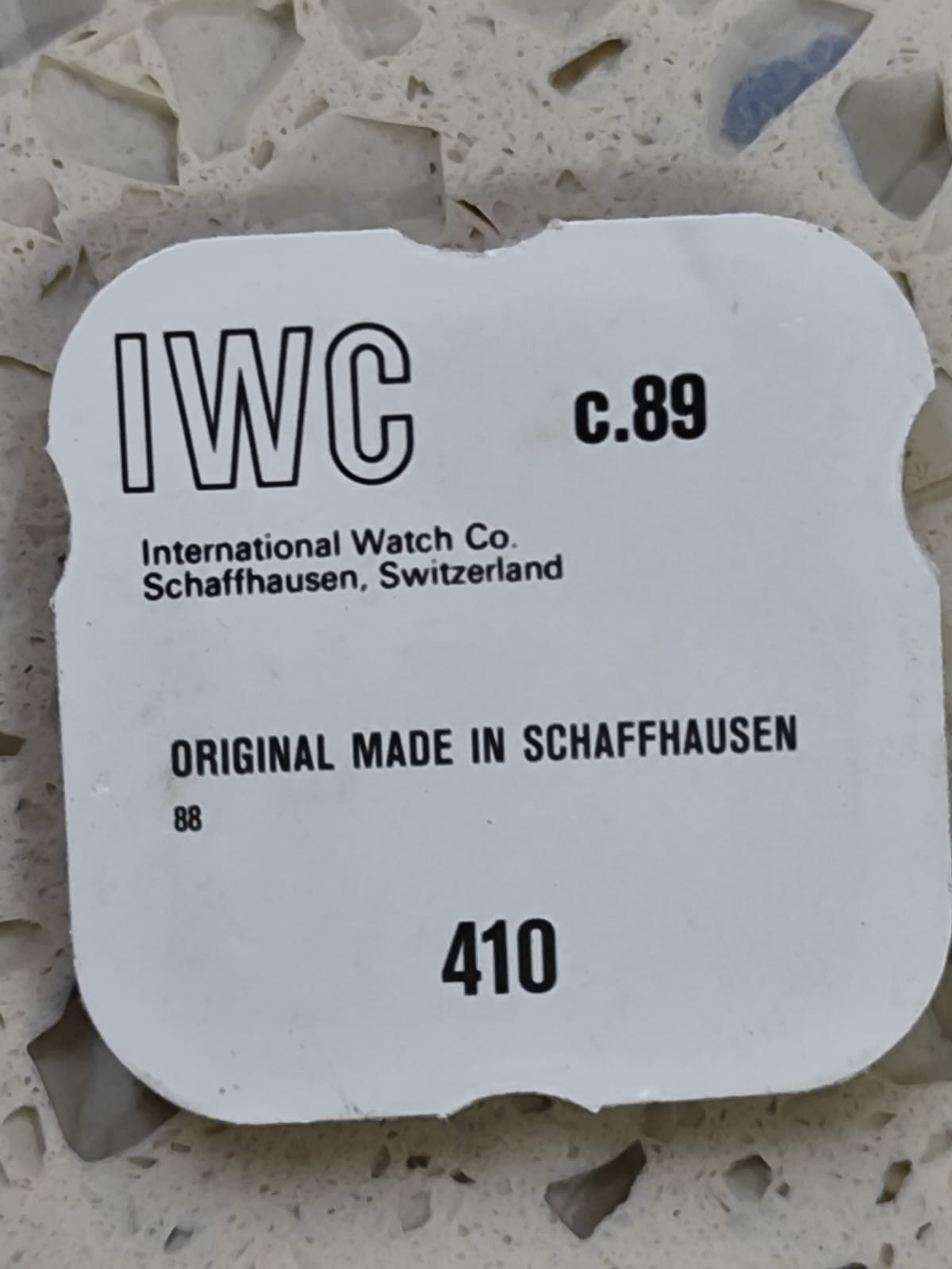 IWC C 89 Watch Part 410 winding pinion NOS