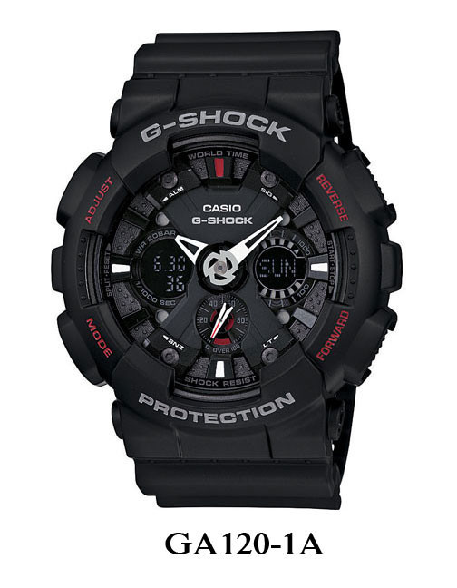 Genuine Casio G-Shock GA-120 watch band bezel black GA120 case cover GA120-1A
