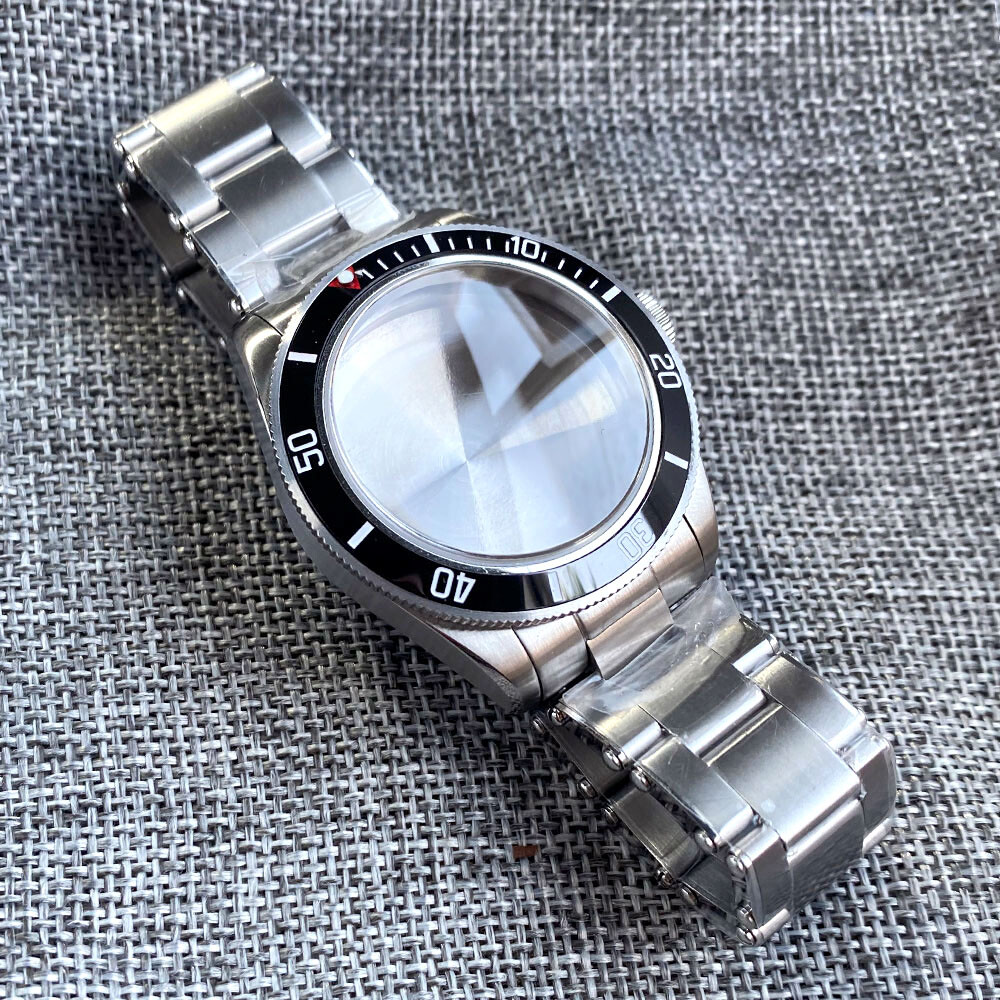 20ATＭ 40mm Bow Sapphire Glass Watch Case Ceramic Bezel Fit NH34 NH35 NH36 2824