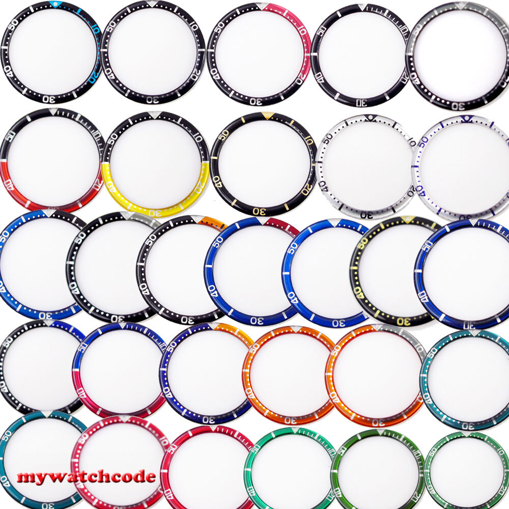 Flat 38MM*31.5MM Silver black blue Round Insert Fit SKX007 SKX009