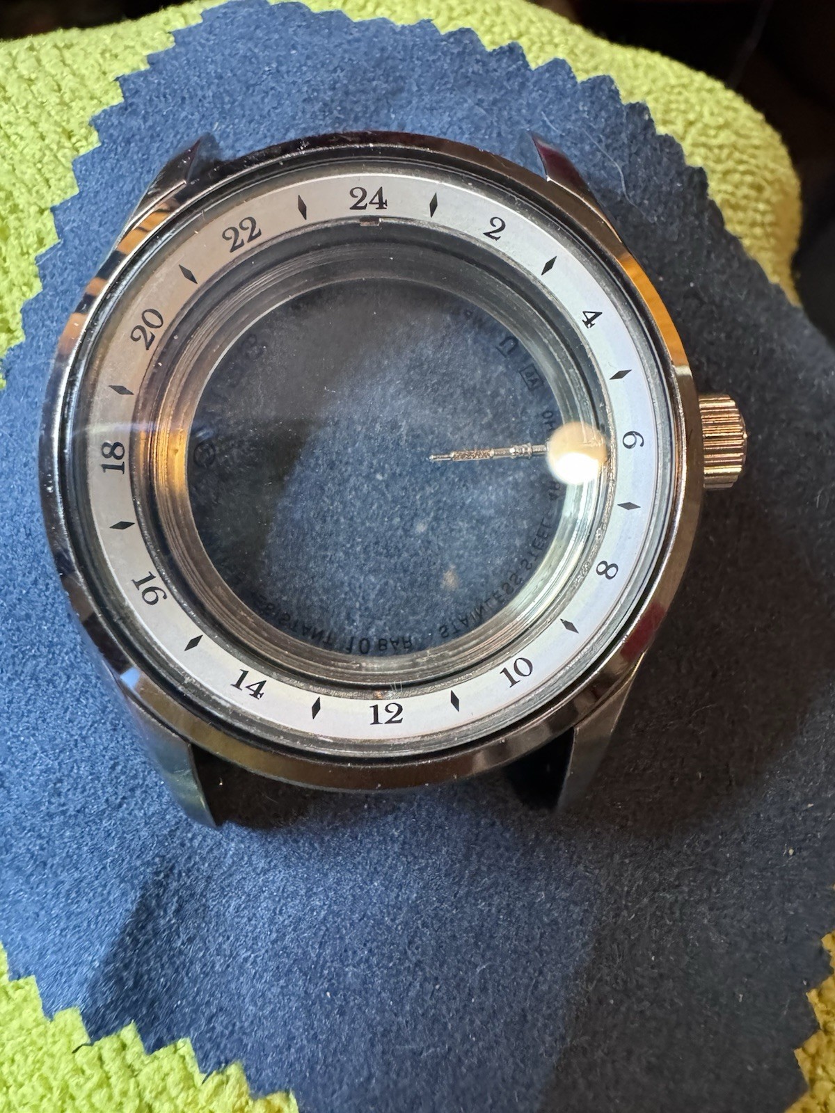 Seiko Silver Stainless Steel Watch Case w/ Crown & Crystal 4R36-03H0