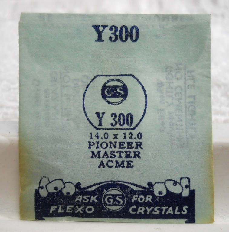 GS Y300 Watch Crystal For Acme Master Pioneer – 14.0 x 12.0 mm Replacement Part