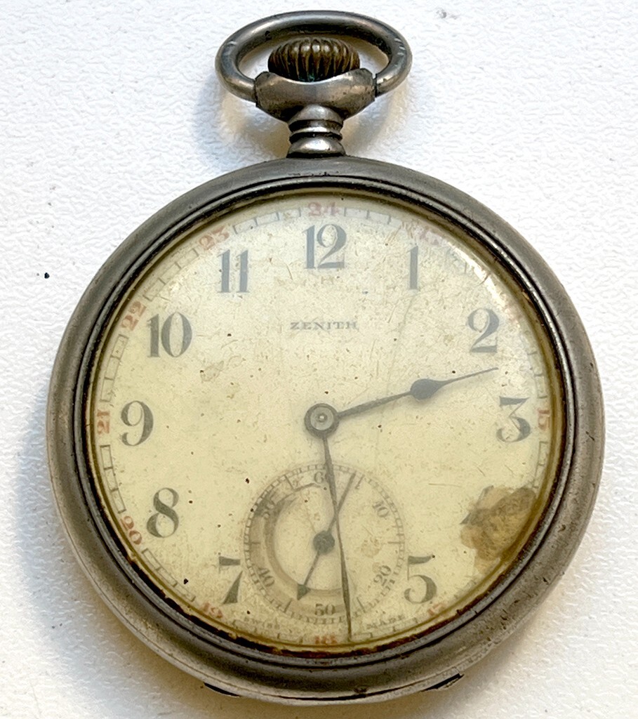 1920’s ZENITH POCKET WATCH FOR PARTS OR REPAIR LOT 2007