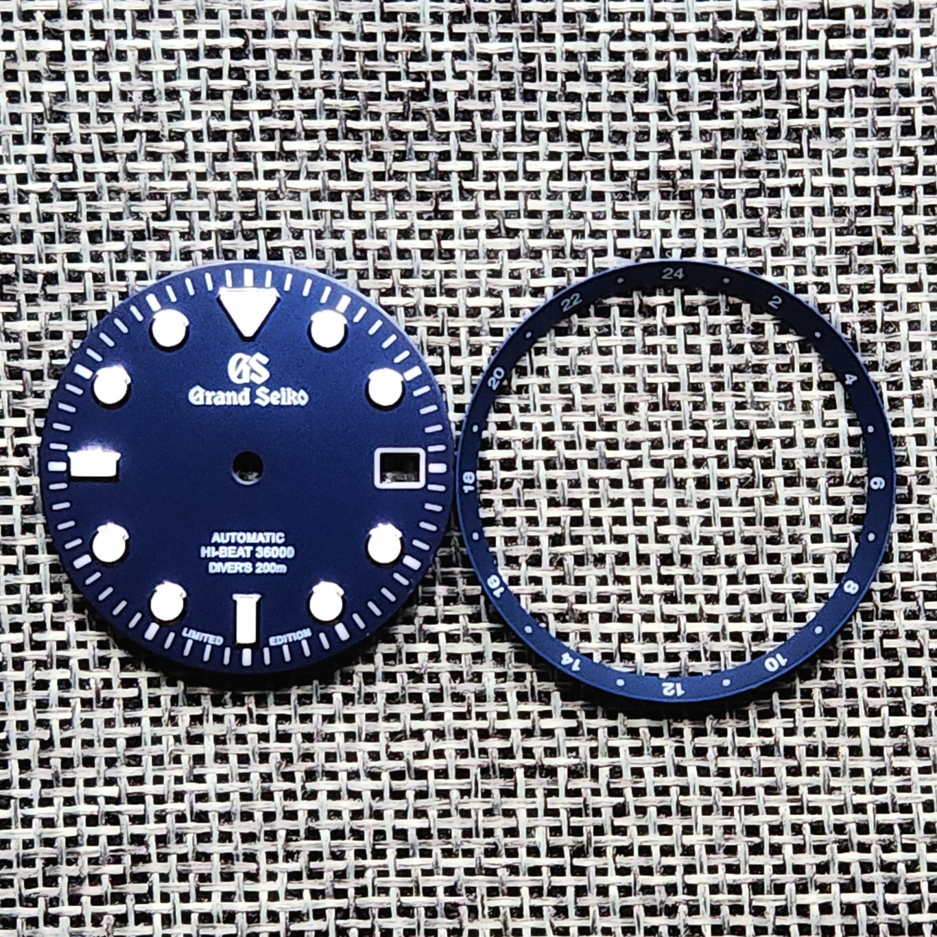 New GRAND SEIKO GS HI BEAT 36000 DIAL DIVERS BLUE NH35 4R35 7S26 SKX007 w/ Ring