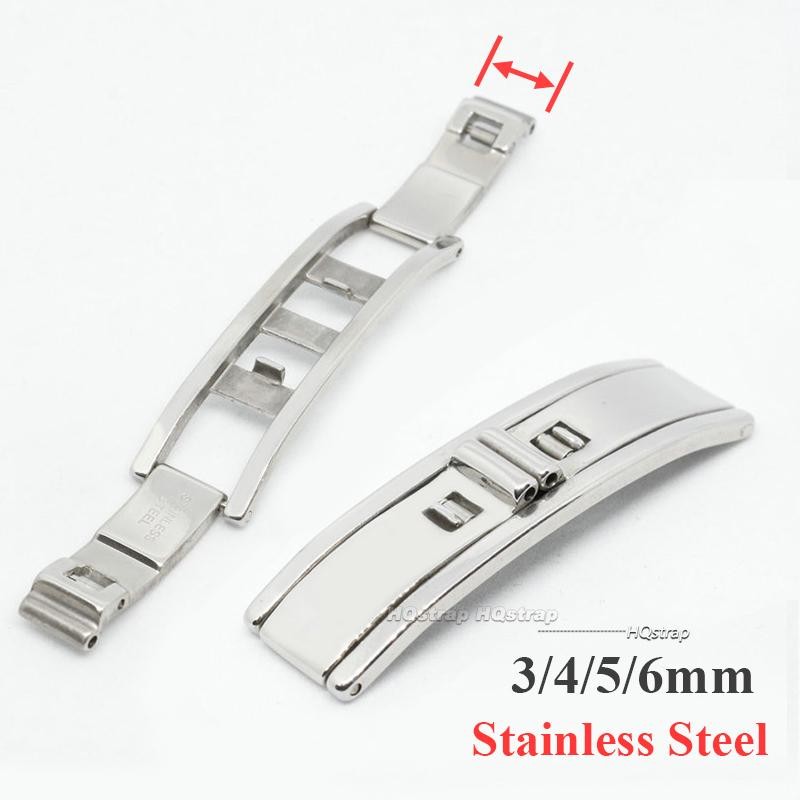 Butterfly Watch Buckle 3mm 4mm 5mm 6mm Stainless Steel Double Pull Folding Clasp