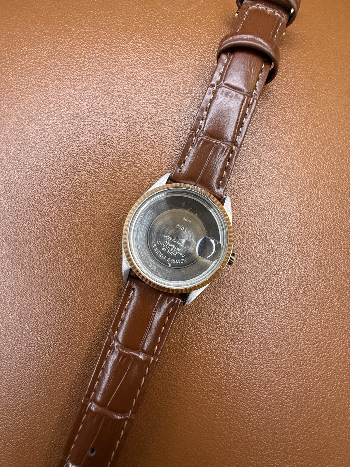 Genuine 34mm Rolex 1002 Two Tone Steel Gold Case With Gold Rolex Buckle
