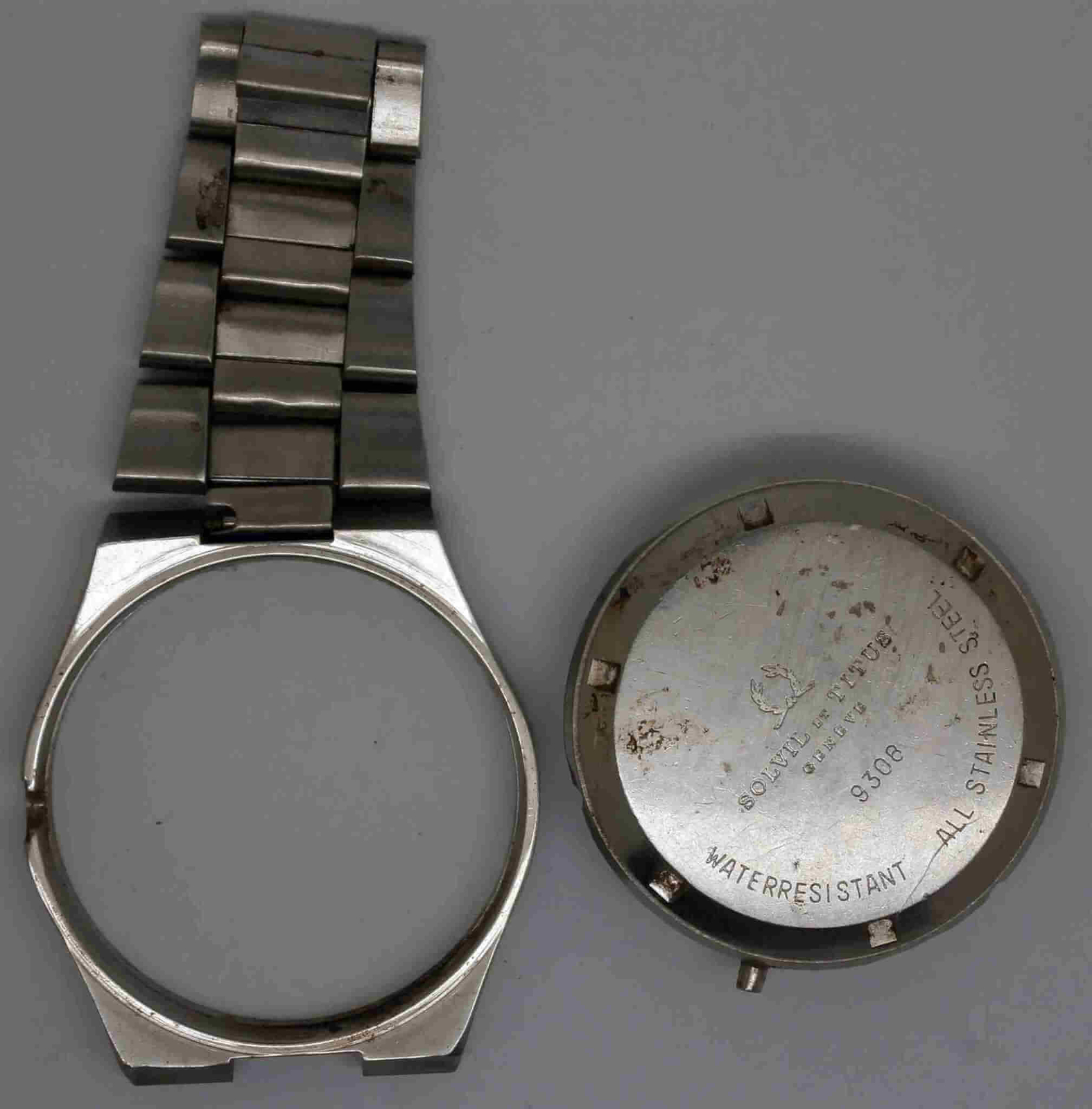 VTG TITUS Tuning Fork Steel Wristwatch. Ref: 9308. Cal: 9162. For Repairs