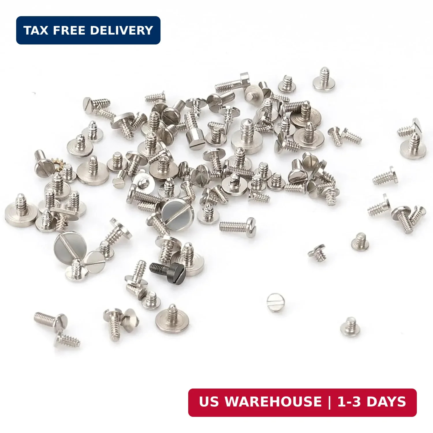 100Pcs Watch Battery Clamp Screw Assortment, Replaces Old Battery Clamp Screws i