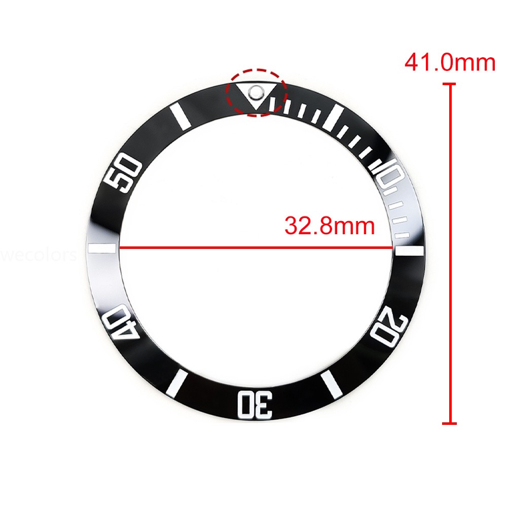 Sloped Blue Black Green Ceramic Watch Bezel Insert for MDV-106 106A 107 Watch