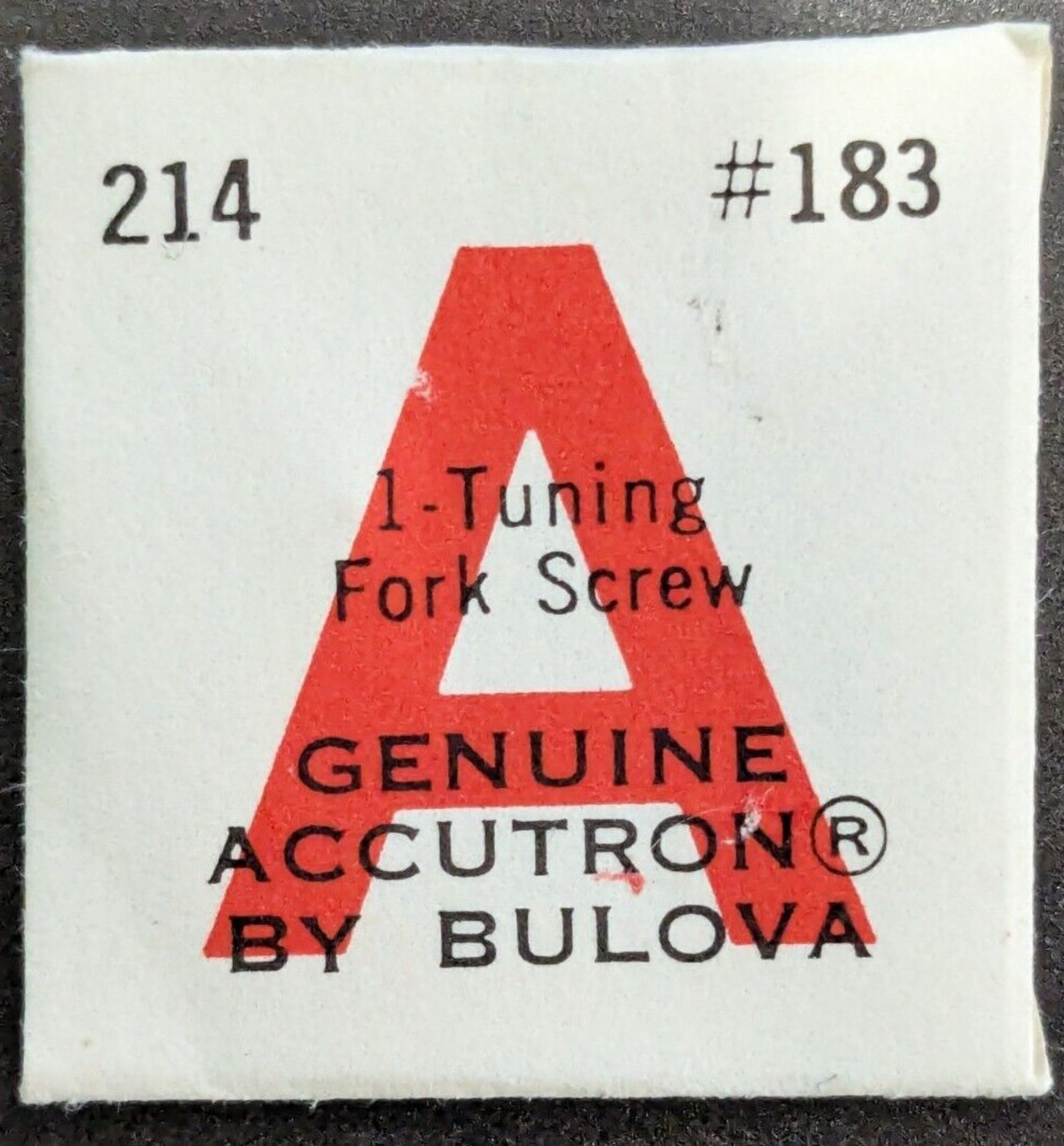 NOS Genuine Bulova Accutron 214 Watch Part #183 – Tuning Fork Screw