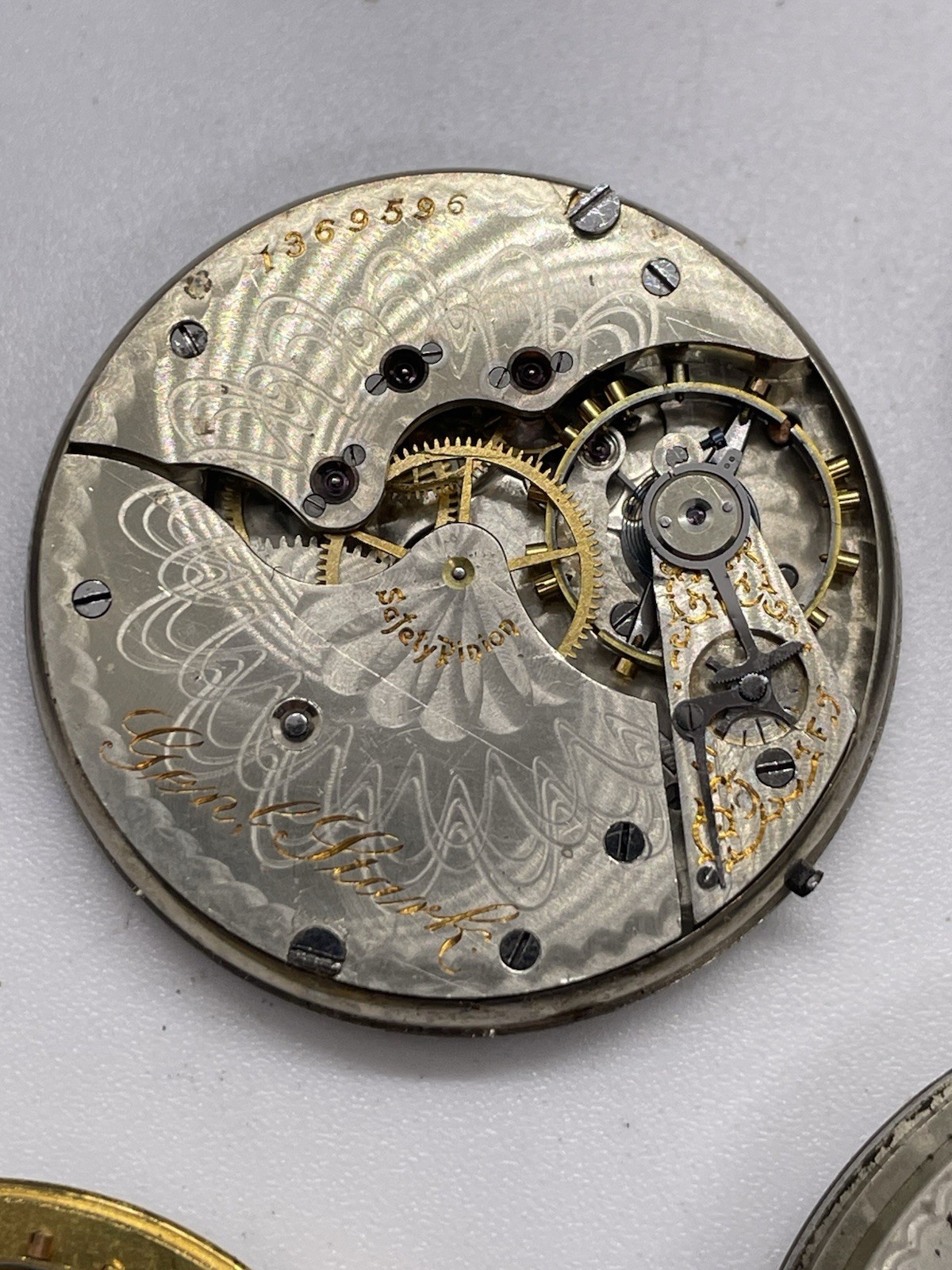 Lot of Pocket Watch Movements Hampden, Swiss & More Parts Lot #2
