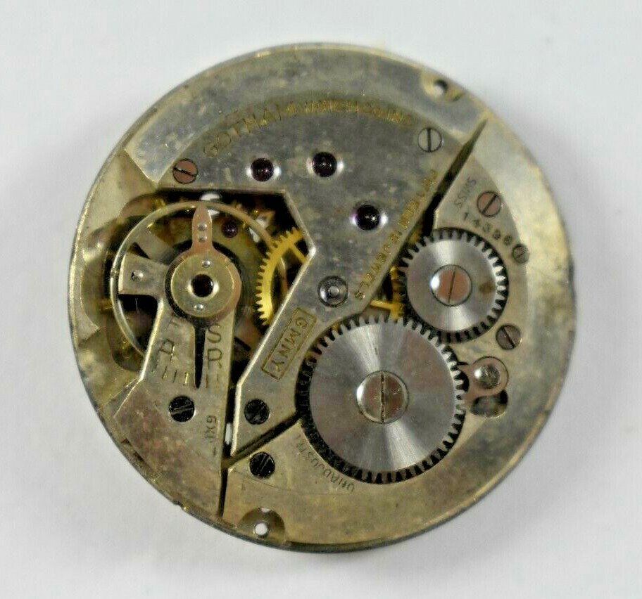 Vintage Gotham Watch Co Manual Wind GMNY 15J Watch Movement Good Balance lot.e