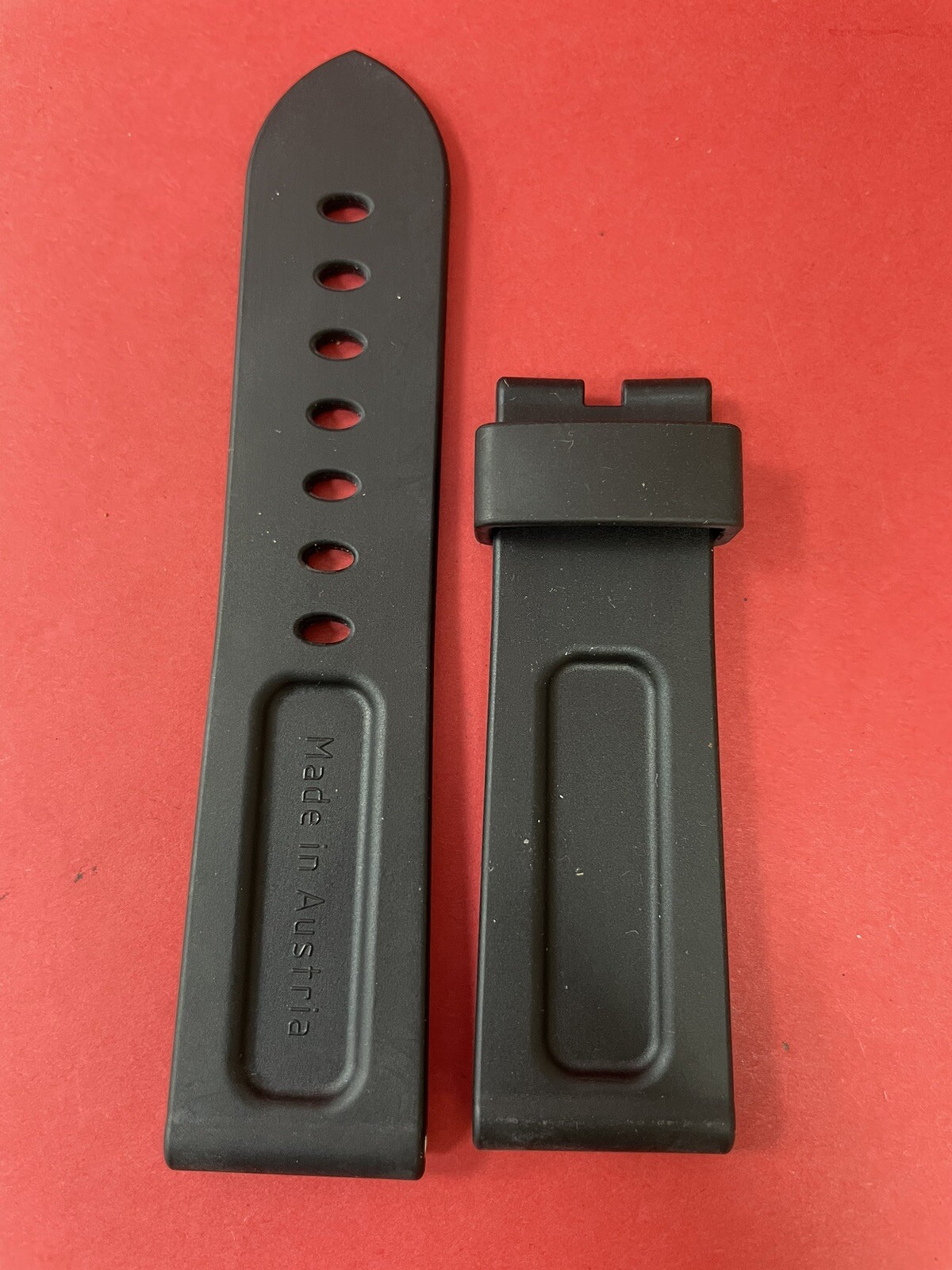 Authentic Factory PANERAI OFFICINE Rubber Caoutchouc Watches Black Color R1
