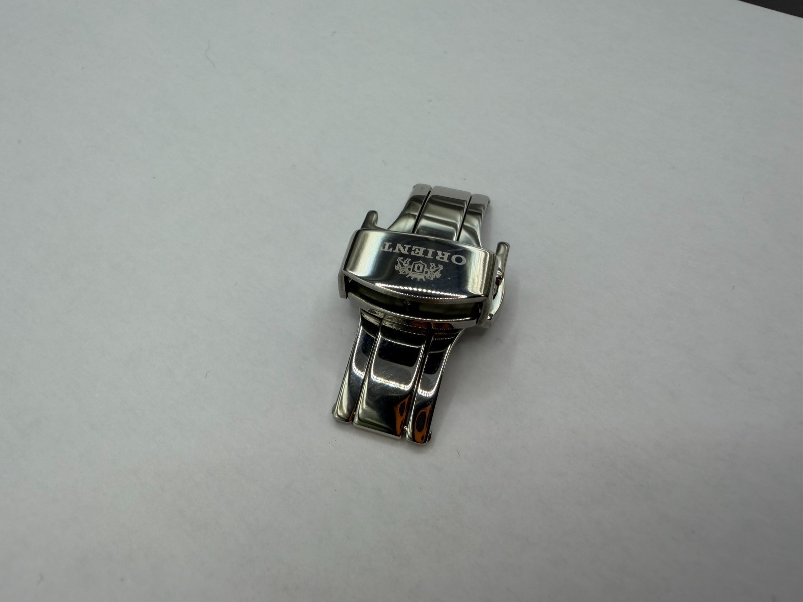 For ORIENT Watch Deployment Butterfly Clasp Buckle Leather Rubber Strap Band