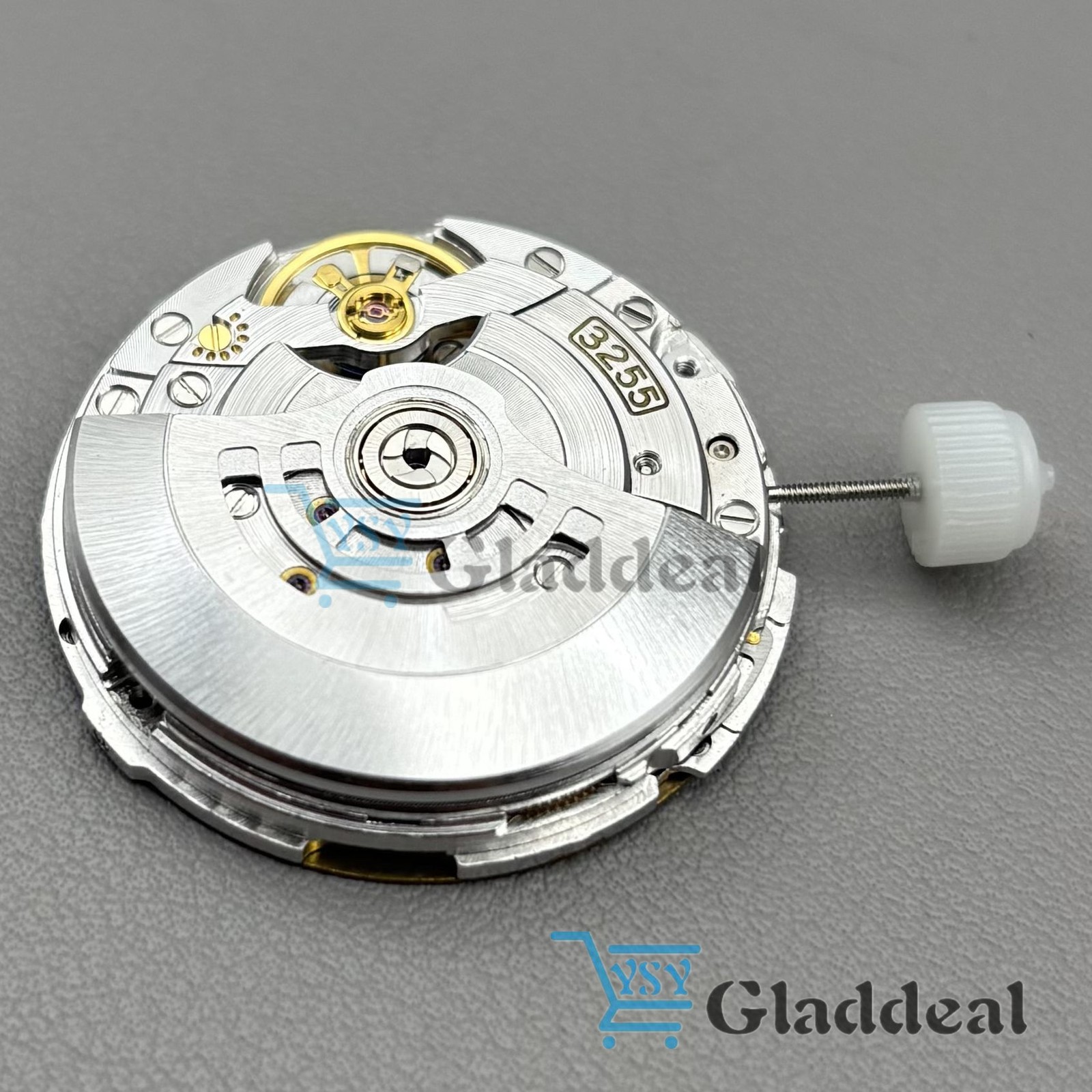 Automatic Mechanical Movement 3255 Dual Calendar 31 Jewels Blue Balance Wheel US