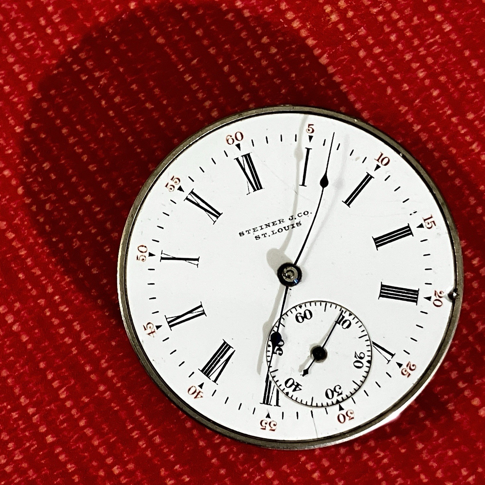 Private Label Steiner J. Co St Louis Illinois Pocket Watch 11 Jewels Movement