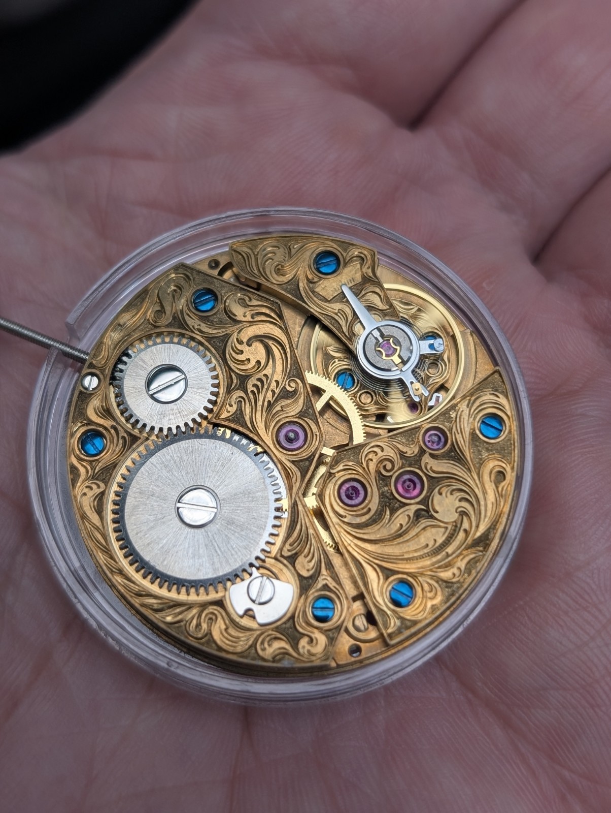 New ST3600 Mechanical Watch Movement – Hand-Engraved, Gold-Plated (6497)