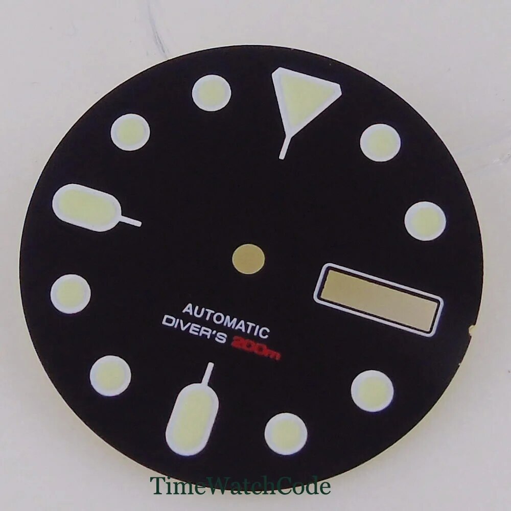 29mm Watch Dial Face Black Gray Orange Dial for NH36 for 3H 3.8H 4.1H Crown