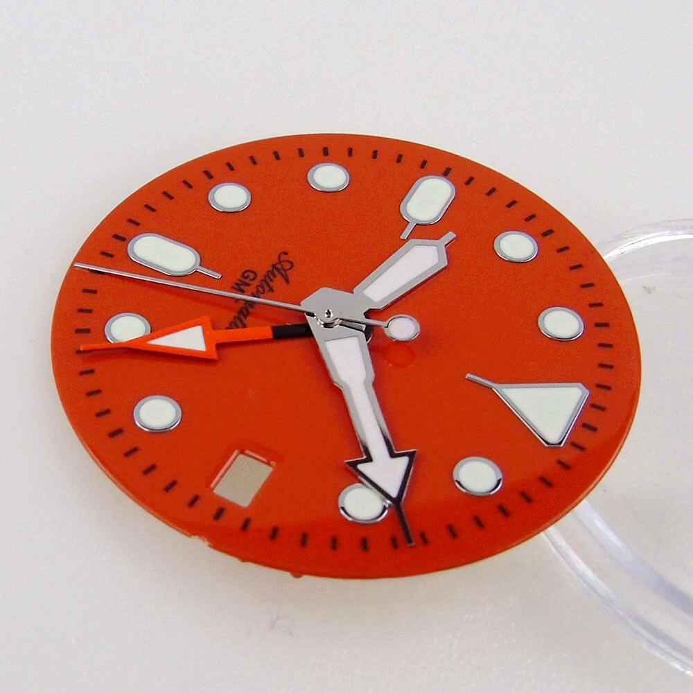 29mm Sterile Watch Dial Face For NH34A NH34 GMT Automatic Movement Date Luminous